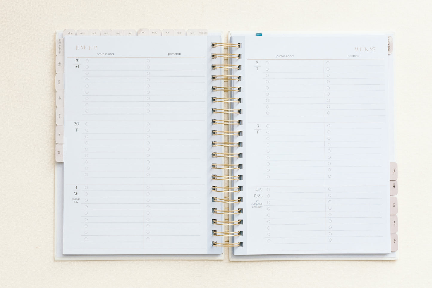 2026 planner weekly organization layout