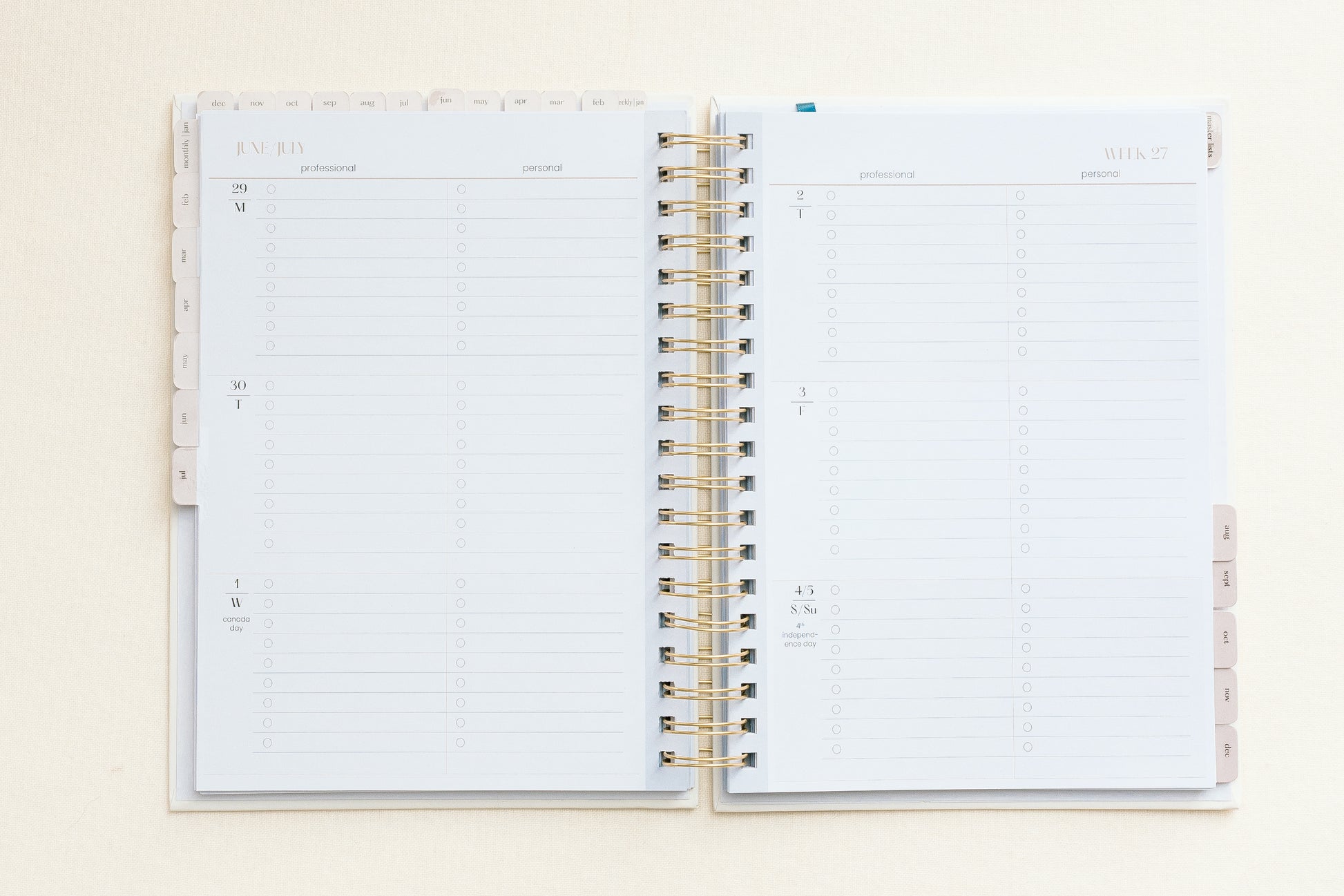 2026 planner weekly organization layout